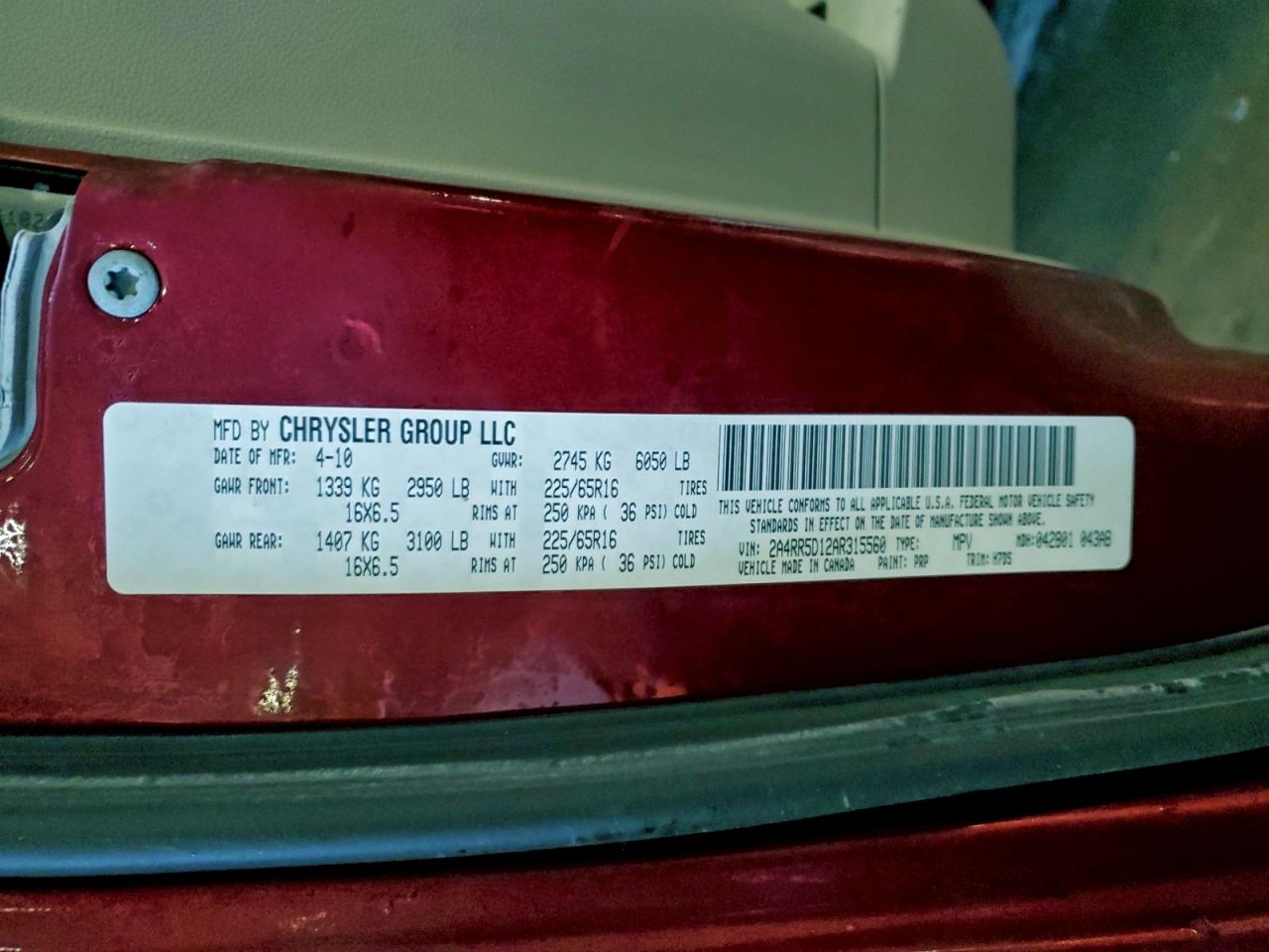 Chrysler Minivan Touring Image 3