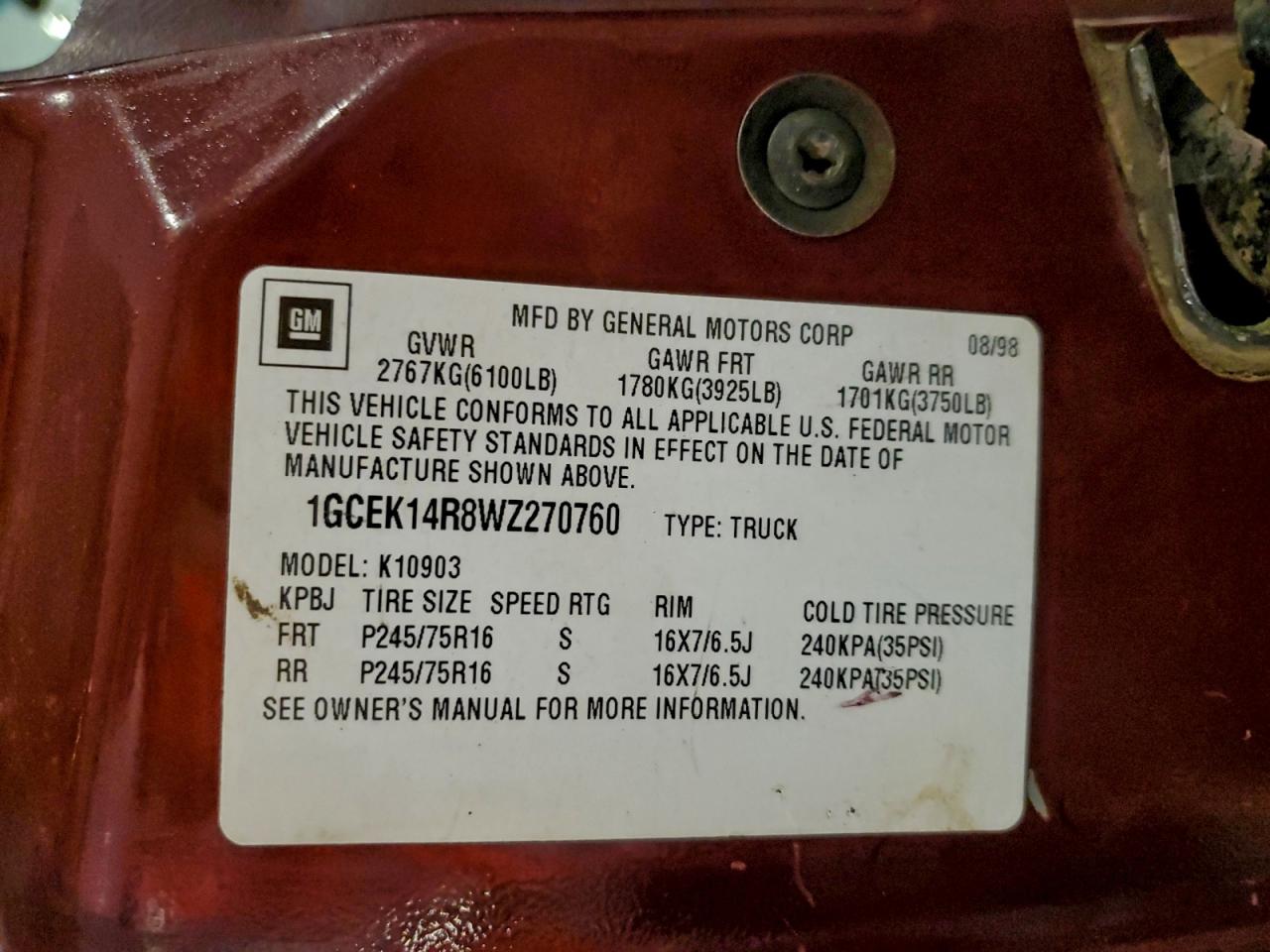 Chevrolet Gmt K1500 Image 11